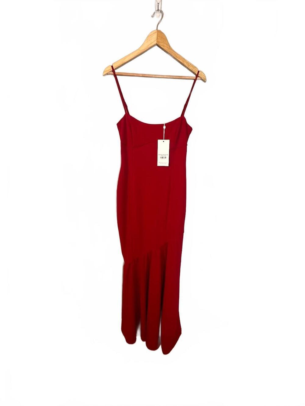 Flaws NWT DEAR EMILIA SPARKS OF ATTRACTION MAXI DRESS RED M - Picture 2 of 9